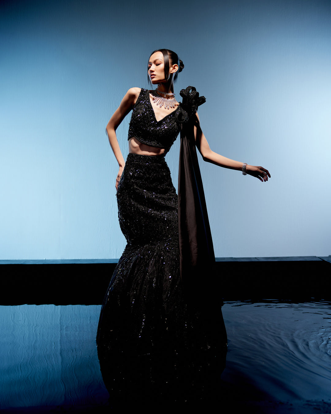 BEATRICE FISH CUT LEHENGA – Miku Kumar
