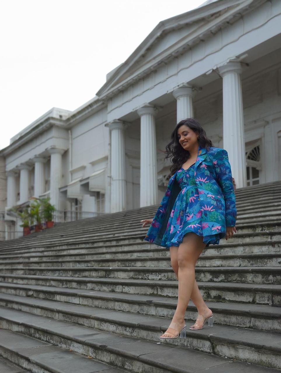 Janice Sequeira in La Villette Paris Jacket Dress