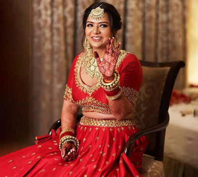 BRIDE: ADITI GUPTA IN CUSTOM MADE BRIDAL LEHENGA