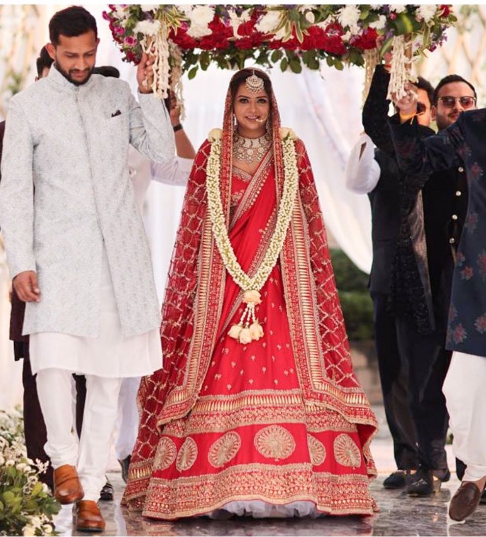 BRIDE: ADITI GUPTA IN CUSTOM MADE BRIDAL LEHENGA