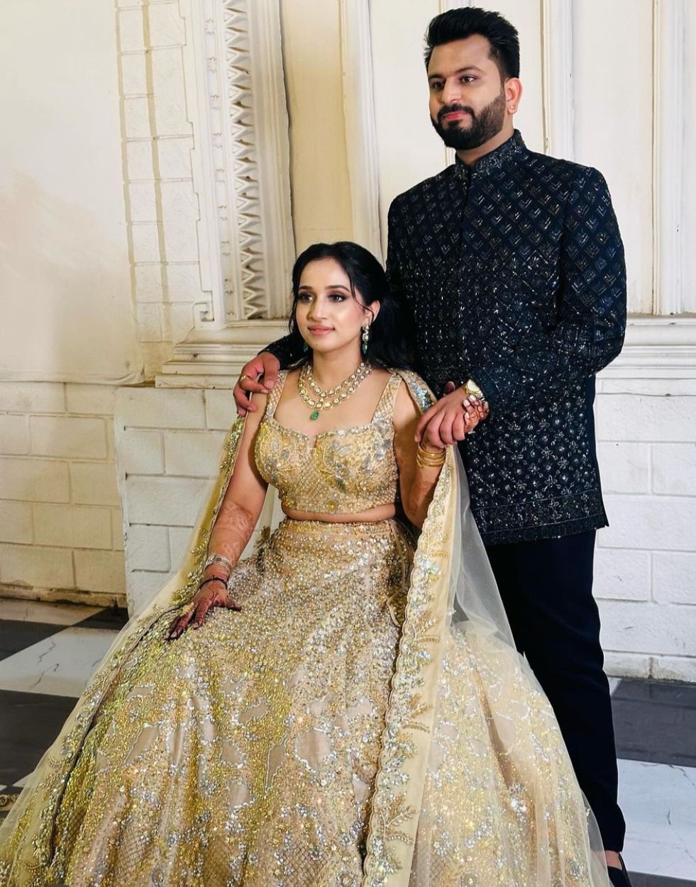 BRIDE: AKRITI GUPTA IN JIBLA IVORY LEHENGA