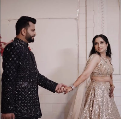 BRIDE: AKRITI GUPTA IN JIBLA IVORY LEHENGA