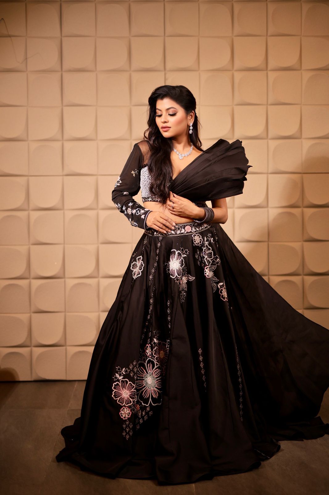 Sana Ghauri in Mishka Lehenga Set