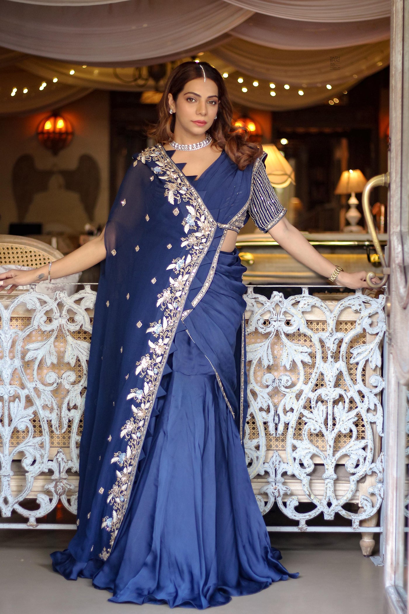 Tanvi Thakker in Lavanya Cape Drape Saree