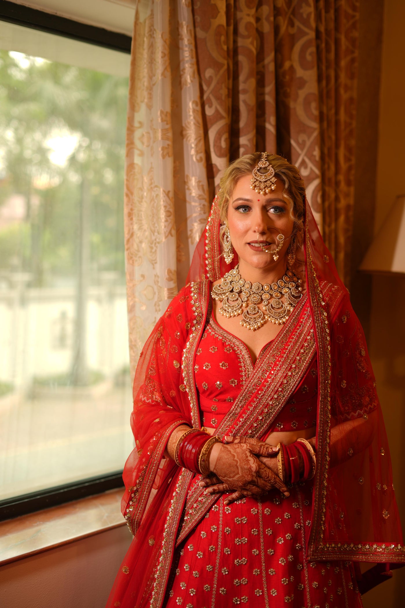 BRIDE: SARAH KELLY IN CUSTOM BRIDAL LEHENGA