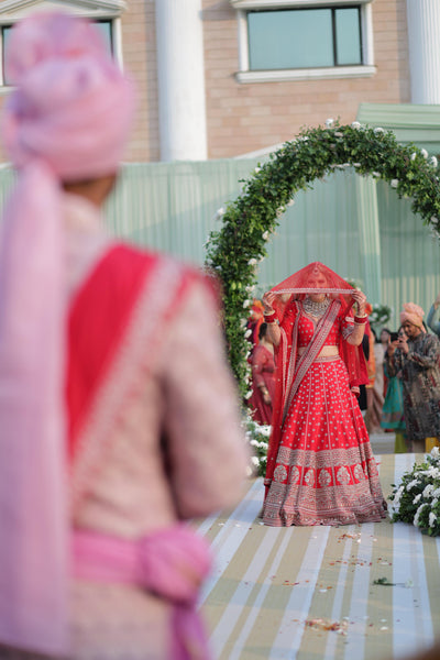 BRIDE: SARAH KELLY IN CUSTOM BRIDAL LEHENGA