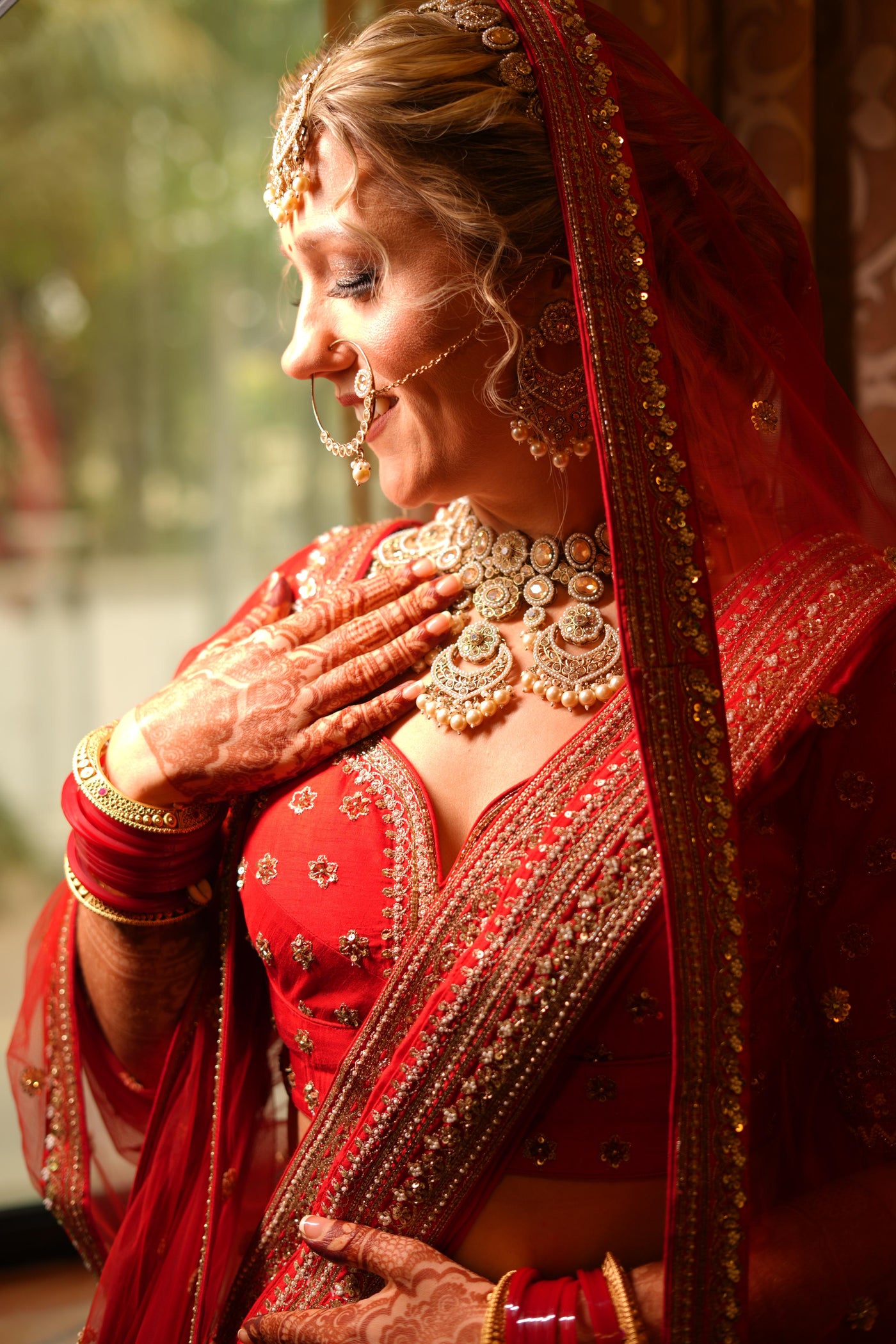 BRIDE: SARAH KELLY IN CUSTOM BRIDAL LEHENGA