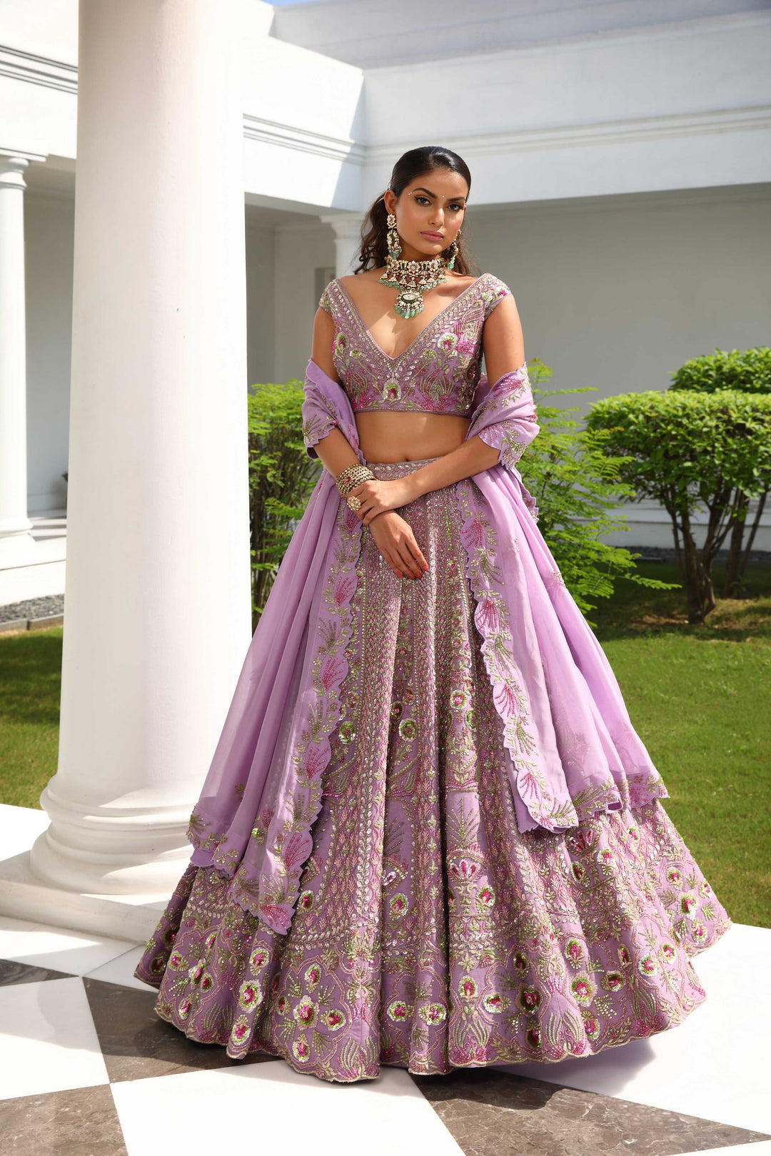 purple lehenga dress Light Purple Party Wear Lehenga Choli  Indian Rani