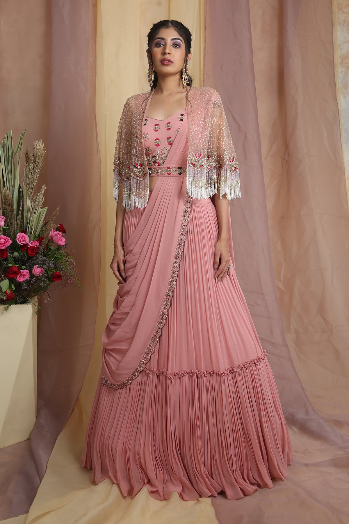 40 Elegant Half Saree Lehenga Designs For The South Indian Brides! | Golden  blouse designs, Half saree designs, Unique blouse designs